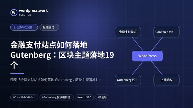 金融支付站点如何落地 Gutenberg:区块主题落地19个|行业解决方案|金融支付