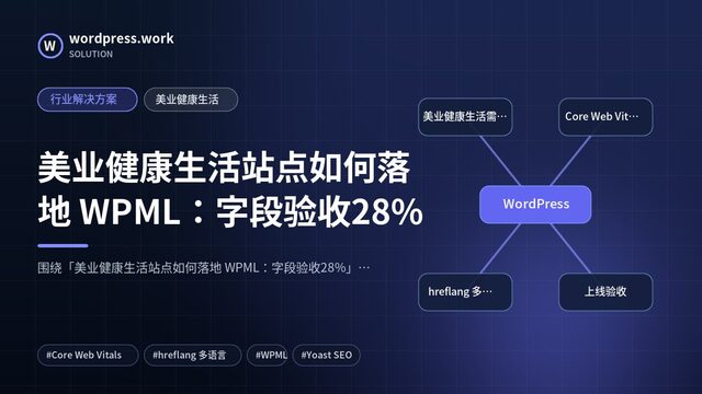 美业健康生活站点如何落地 WPML:字段验收28%|行业解决方案|美业健康生活