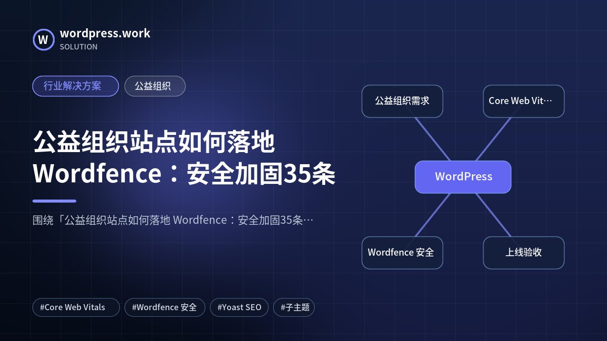 公益组织站点如何落地 Wordfence:安全加固35条|行业解决方案|公益组织