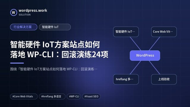 智能硬件 IoT方案站点如何落地 WP-CLI:回滚演练24项|行业解决方案|智能硬件 IoT