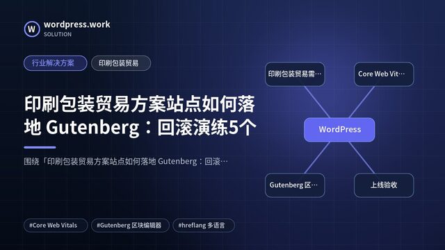 印刷包装贸易方案站点如何落地 Gutenberg:回滚演练5个|行业解决方案|印刷包装贸易