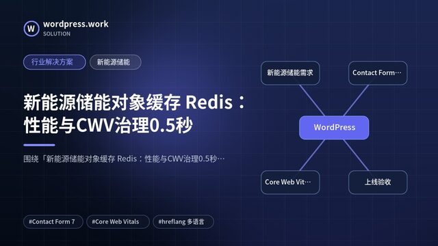新能源储能对象缓存 Redis:性能与CWV治理0.5秒|行业解决方案|新能源储能