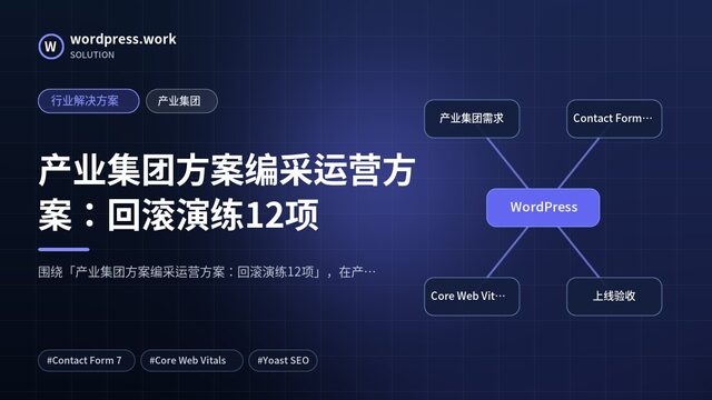 产业集团方案编采运营方案:回滚演练12项|行业解决方案|产业集团