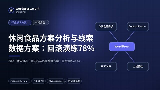 休闲食品方案分析与线索数据方案:回滚演练78%|行业解决方案|休闲食品