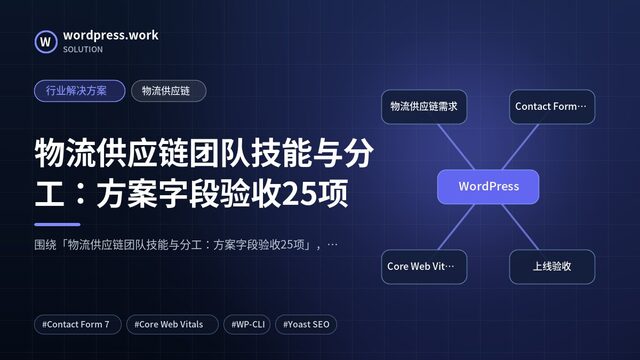 物流供应链团队技能与分工:方案字段验收25项|行业解决方案|物流供应链