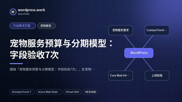 宠物服务预算与分期模型:字段验收7次|行业解决方案|宠物服务