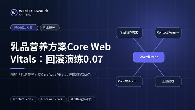 乳品营养方案Core Web Vitals:回滚演练0.07|行业解决方案|乳品营养