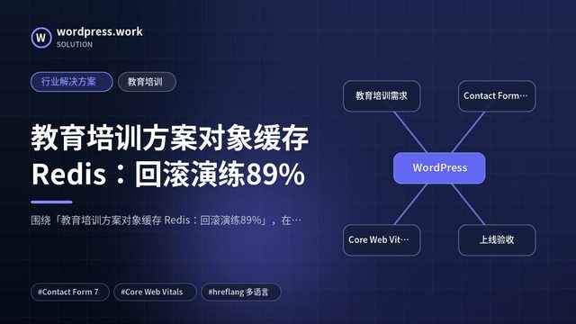 教育培训方案对象缓存 Redis：回滚演练89%｜行业解决方案｜教育培训
