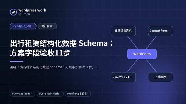 出行租赁结构化数据 Schema：方案字段验收11步｜行业解决方案｜出行租赁
