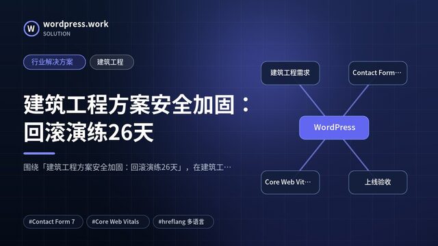 建筑工程方案安全加固:回滚演练26天|行业解决方案|建筑工程