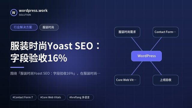 服装时尚Yoast SEO：字段验收16%｜行业解决方案｜服装时尚