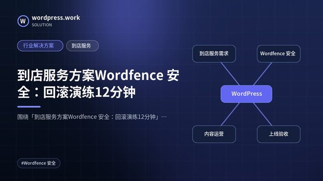 到店服务方案Wordfence 安全:回滚演练12分钟|行业解决方案|到店服务