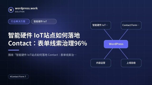 智能硬件 IoT站点如何落地 Contact:表单线索治理96%|行业解决方案|智能硬件 IoT