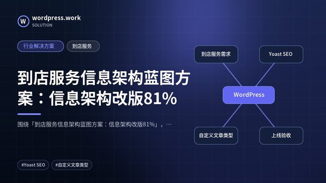 到店服务信息架构蓝图方案:信息架构改版81%|行业解决方案|到店服务