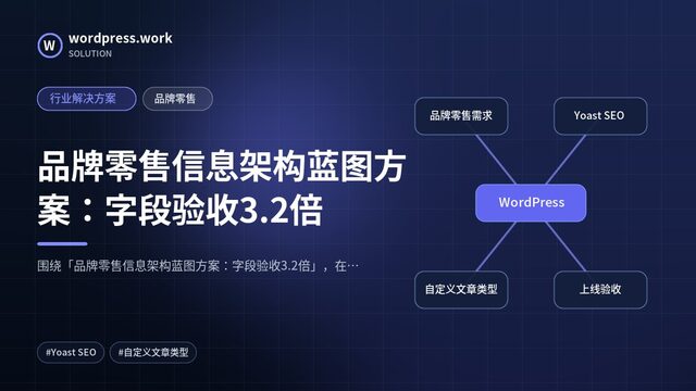 品牌零售信息架构蓝图方案:字段验收3.2倍|行业解决方案|品牌零售