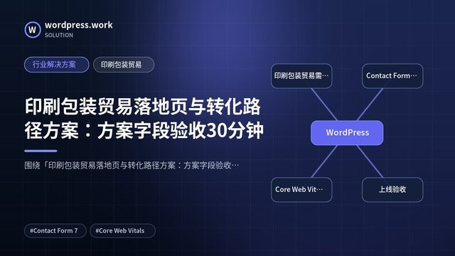 印刷包装贸易落地页与转化路径方案:方案字段验收30分钟|行业解决方案|印刷包装贸易