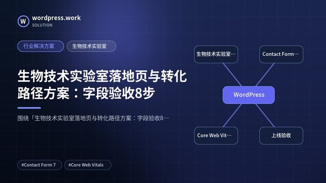 生物技术实验室落地页与转化路径方案:字段验收8步|行业解决方案|生物技术实验室