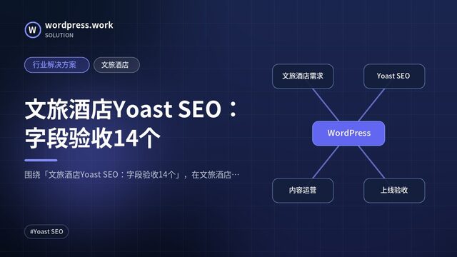 文旅酒店Yoast SEO：字段验收14个｜行业解决方案｜文旅酒店