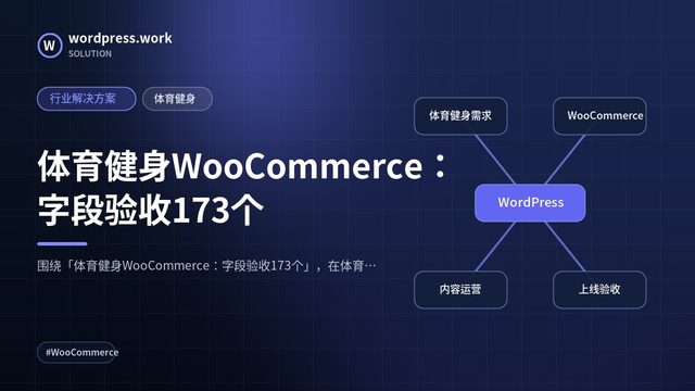体育健身WooCommerce:字段验收173个|行业解决方案|体育健身