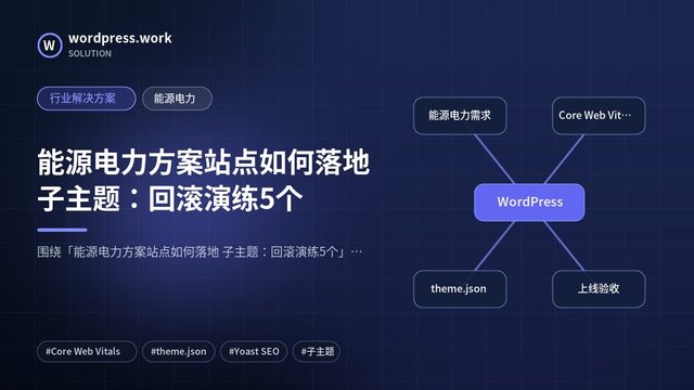 能源电力方案站点如何落地 子主题:回滚演练5个|行业解决方案|能源电力