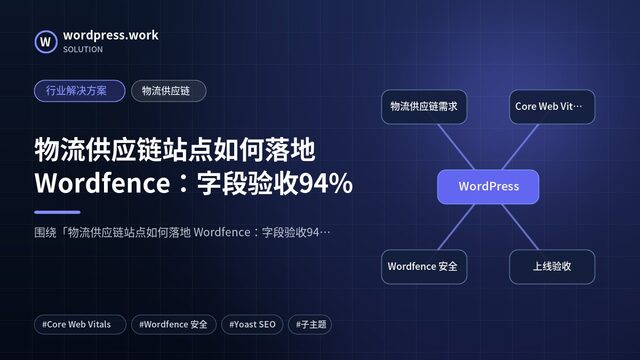 物流供应链站点如何落地 Wordfence:字段验收94%|行业解决方案|物流供应链