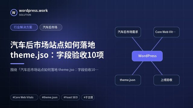 汽车后市场站点如何落地 theme.jso：字段验收10项｜行业解决方案｜汽车后市场