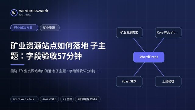 矿业资源站点如何落地 子主题:字段验收57分钟|行业解决方案|矿业资源