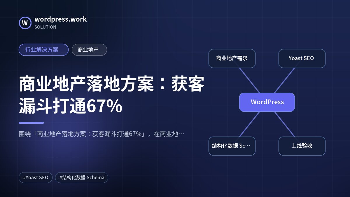 商业地产落地方案:获客漏斗打通67%|行业解决方案|商业地产
