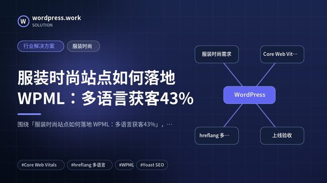 服装时尚站点如何落地 WPML:多语言获客43%|行业解决方案|服装时尚