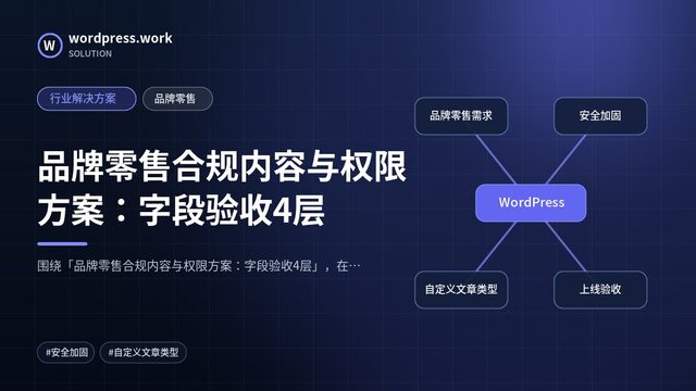 品牌零售合规内容与权限方案:字段验收4层|行业解决方案|品牌零售