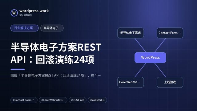 半导体电子方案REST API:回滚演练24项|行业解决方案|半导体电子