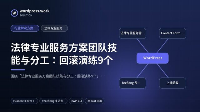 法律专业服务方案团队技能与分工：回滚演练9个｜行业解决方案｜法律专业服务