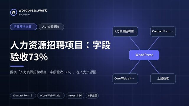 人力资源招聘项目:字段验收73%|行业解决方案|人力资源招聘