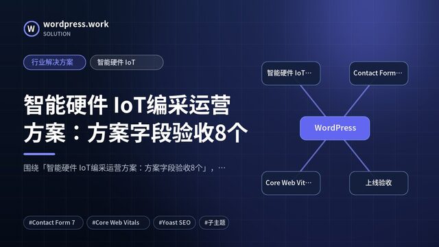 智能硬件 IoT编采运营方案：方案字段验收8个｜行业解决方案｜智能硬件 IoT