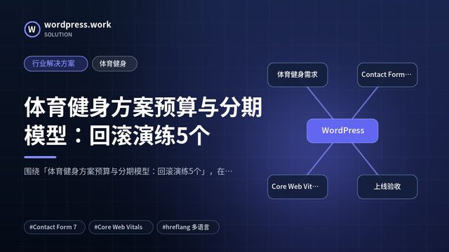 体育健身方案预算与分期模型:回滚演练5个|行业解决方案|体育健身