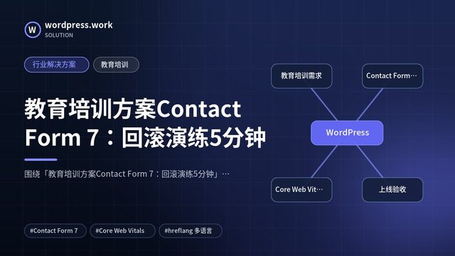 教育培训方案Contact Form 7：回滚演练5分钟｜行业解决方案｜教育培训