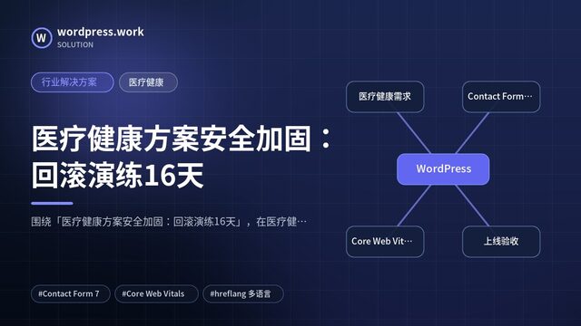 医疗健康方案安全加固:回滚演练16天|行业解决方案|医疗健康