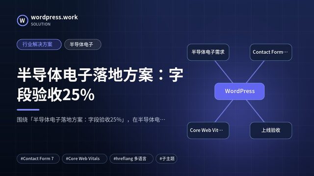 半导体电子落地方案：字段验收25%｜行业解决方案｜半导体电子