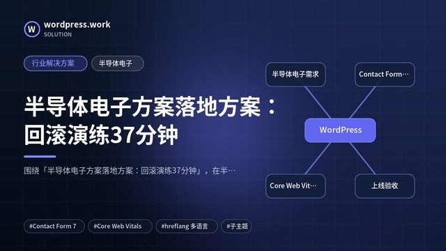 半导体电子方案落地方案:回滚演练37分钟|行业解决方案|半导体电子
