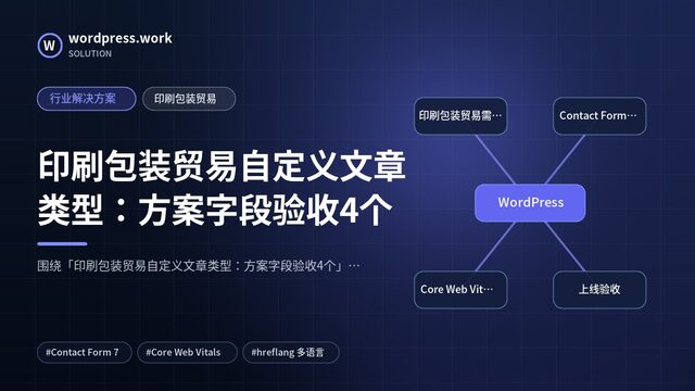 印刷包装贸易自定义文章类型:方案字段验收4个|行业解决方案|印刷包装贸易