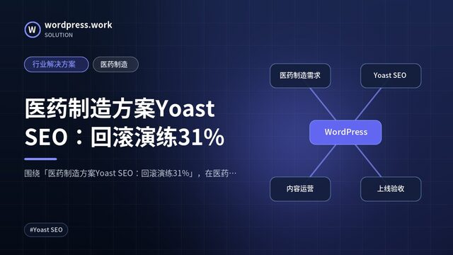 医药制造方案Yoast SEO:回滚演练31%|行业解决方案|医药制造