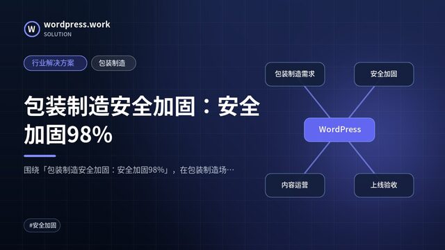 包装制造安全加固：安全加固98%｜行业解决方案｜包装制造