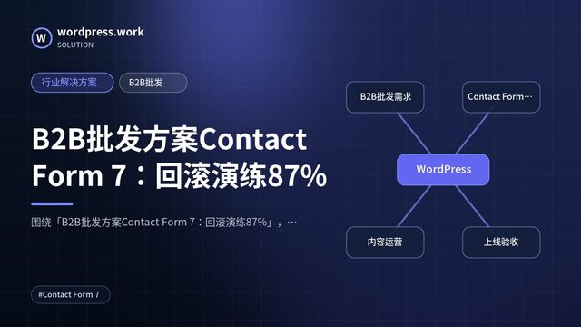 B2B批发方案Contact Form 7：回滚演练87%｜行业解决方案｜B2B批发
