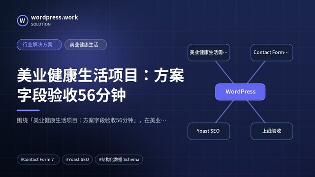 美业健康生活项目:方案字段验收56分钟|行业解决方案|美业健康生活