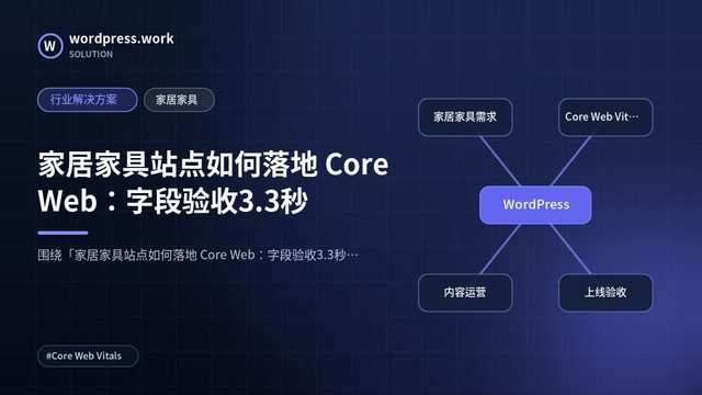 家居家具站点如何落地 Core Web:字段验收3.3秒|行业解决方案|家居家具