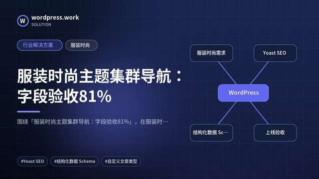 服装时尚主题集群导航:字段验收81%|行业解决方案|服装时尚