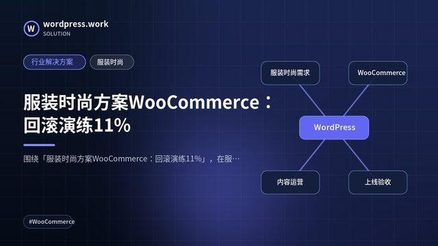 服装时尚方案WooCommerce:回滚演练11%|行业解决方案|服装时尚