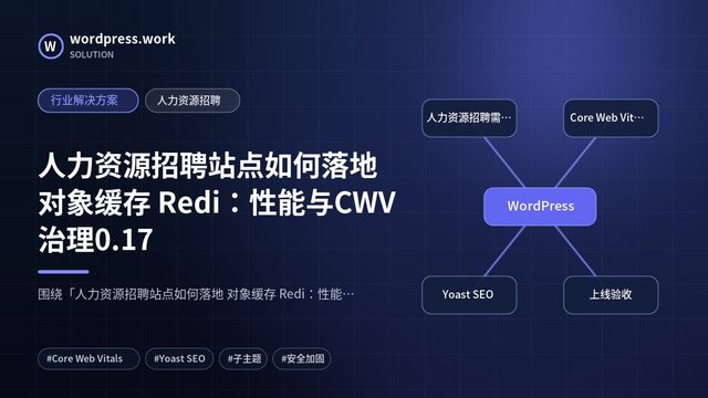人力资源招聘站点如何落地 对象缓存 Redi:性能与CWV治理0.17|行业解决方案|人力资源招聘