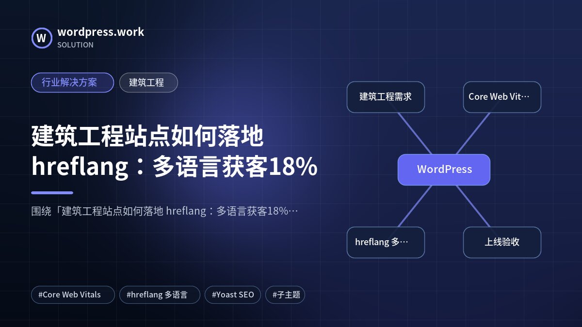 建筑工程站点如何落地 hreflang:多语言获客18%|行业解决方案|建筑工程