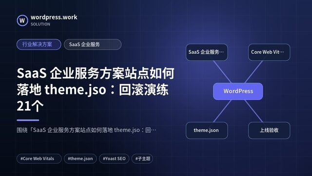 SaaS 企业服务方案站点如何落地 theme.jso:回滚演练21个|行业解决方案|SaaS 企业服务
